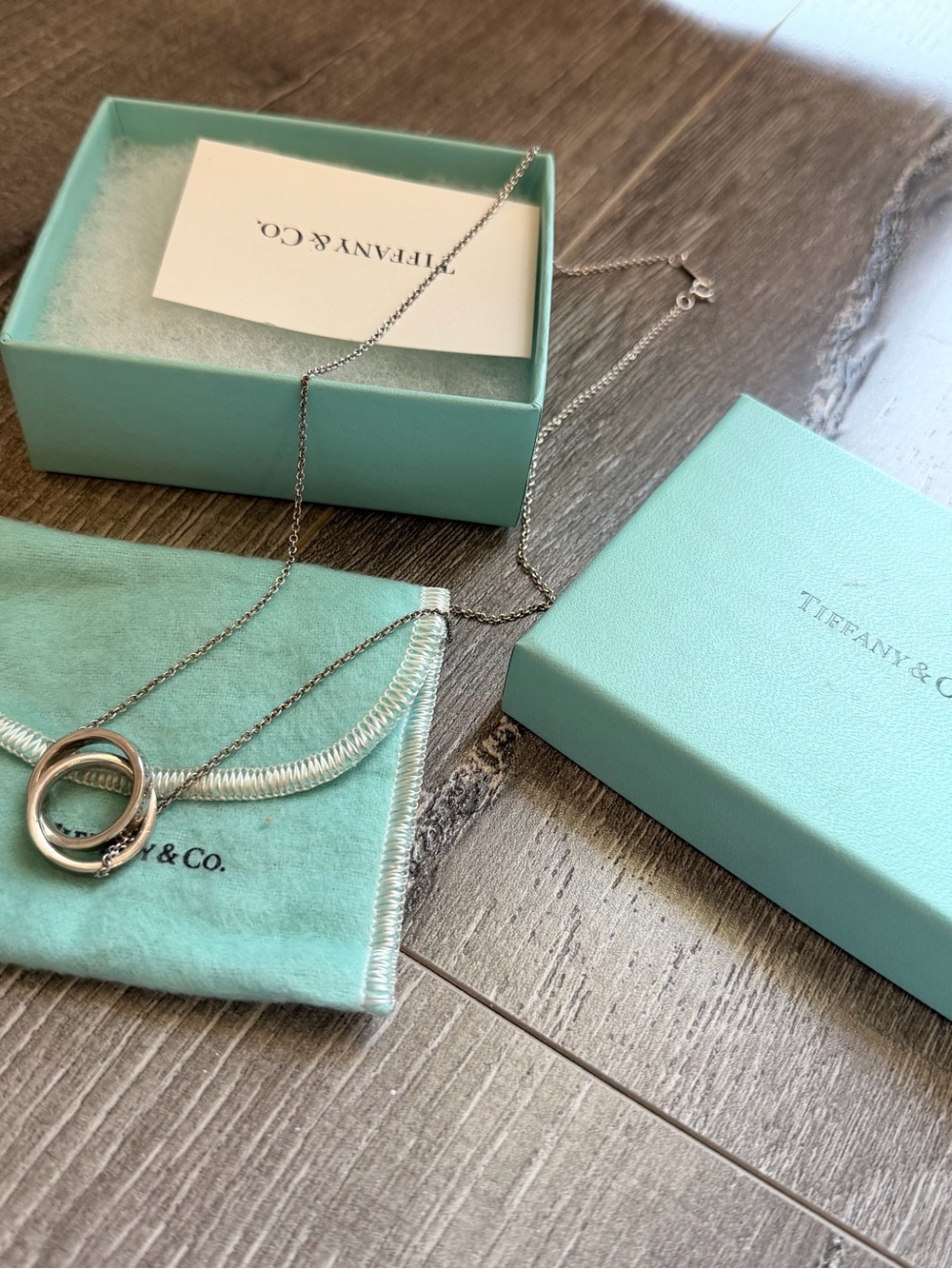 Tiffany & Co. Sterling Silver 1837 interlocking necklace